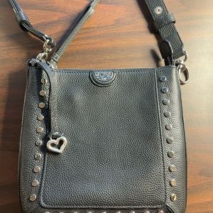 Brighton black leather shoulder/crossbody handbag- NWOT